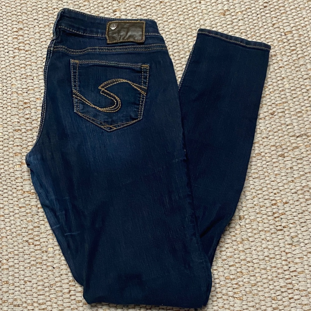 Silver Jeans Suki Jegging:Women's Dark Indigo Skinny Jeans